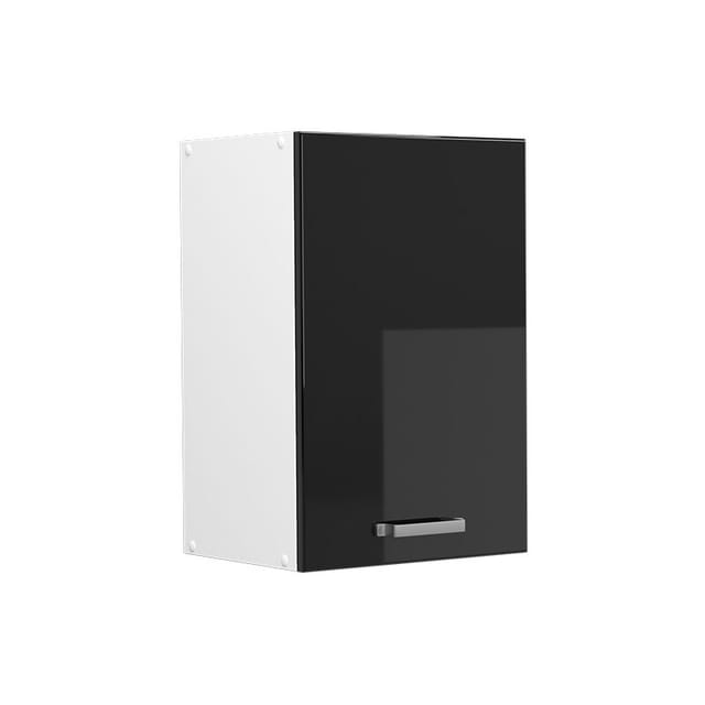 Vicco - Hängeschrank R-line, Schwarz Hochglanz, 40 Cm Mit Offenen Regalen
