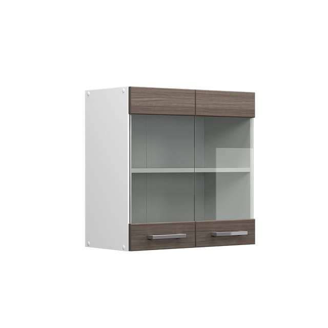 Vicco - Hängeschrank R-line, Grau, 60 Cm Mit Glastüren