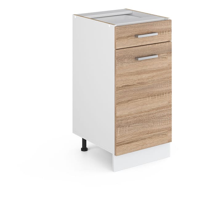 Vicco - Unterschrank R-line, Sonoma, 40 Cm Mit Schublade, Ohne Arbeitsplatte
