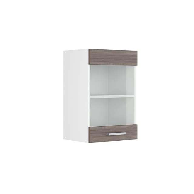 Hängeschrank R-line, Grau, 40 Cm Mit Glastür Vicco