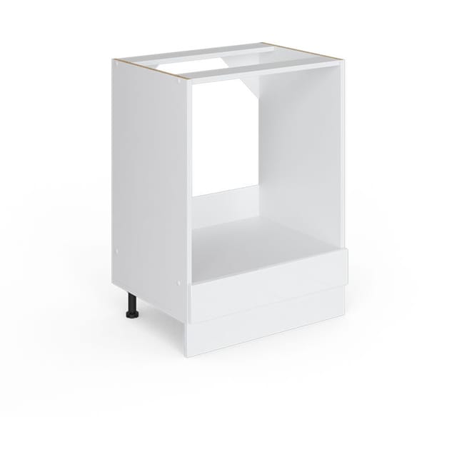 Unterschrank R-line, Weiß Hochglanz, 60 Cm Mit Großnische, Ohne Arbeitsplatte Vicco