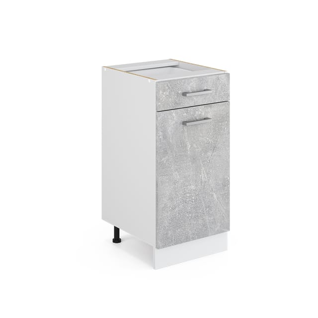 Vicco - Unterschrank R-line, Beton, 40 Cm Mit Schublade, Ohne Arbeitsplatte