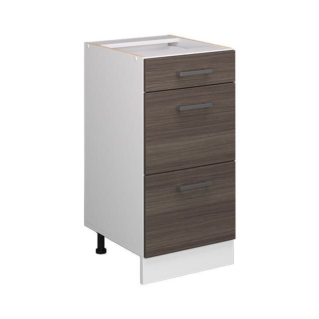 Unterschrank R-line, Grau, 40 Cm Mit Schubladen, Ohne Arbeitsplatte, Vicco