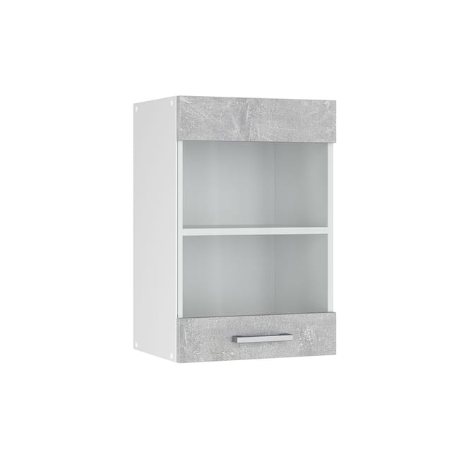 Hängeschrank R-line, Beton, 40 Cm Mit Glastür, Vicco