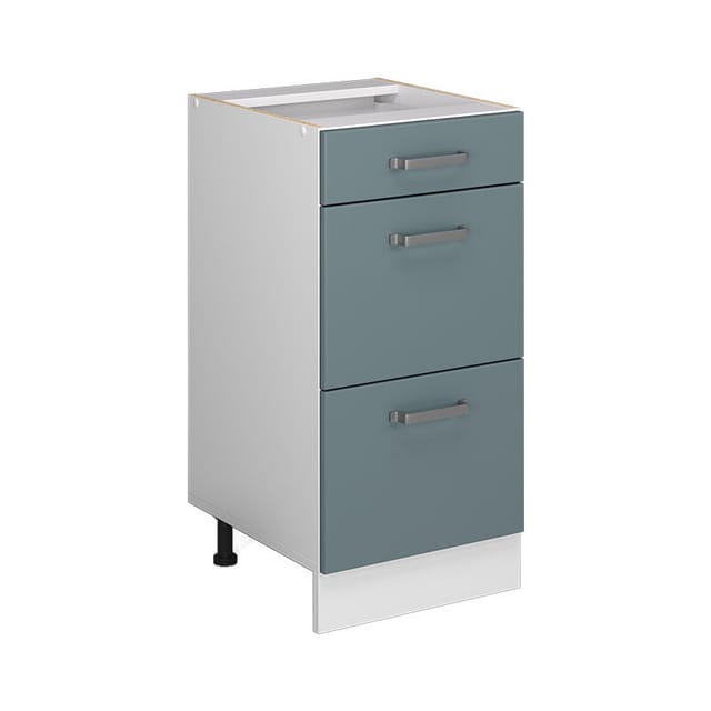 Vicco - Unterschrank R-line, Blau-grau, 40 Cm Mit Schubladen, Ohne Arbeitsplatte