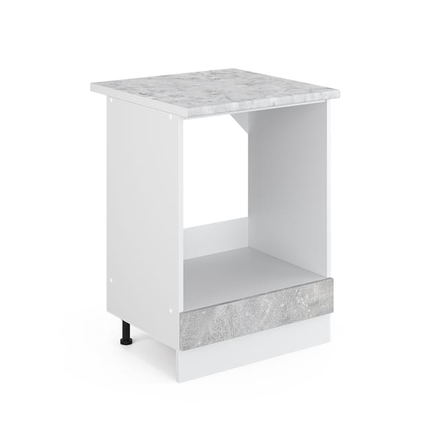 Unterschrank R-line, Beton, 60 Cm Mit Großnische, Mit Arbeitsplatte Vicco
