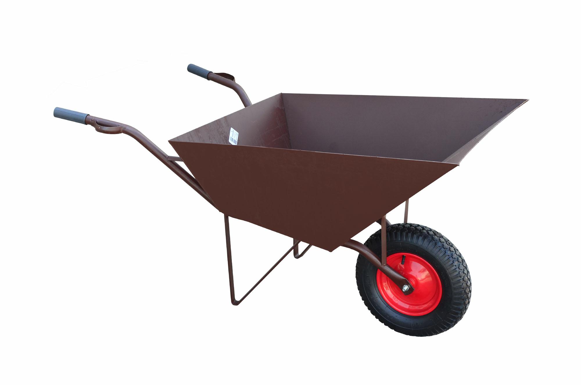 Bautenschubkarre 85 L, 2,0 Mm, Braun, Tiefe Wanne