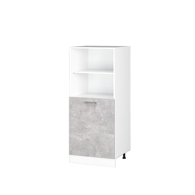 Hochschrank R-line, Beton, 60 Cm Mit Offenen Regalen, Und Tür, Vicco
