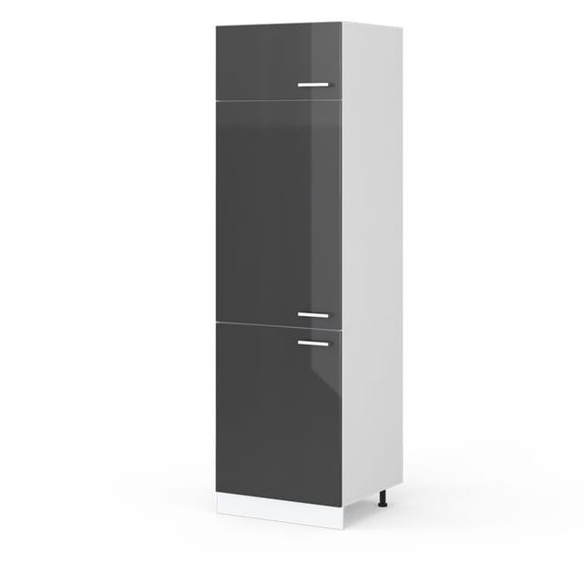 Vicco - Hochschrank R-line, Anthrazit Hochglanz, 60 Cm Mit Türen