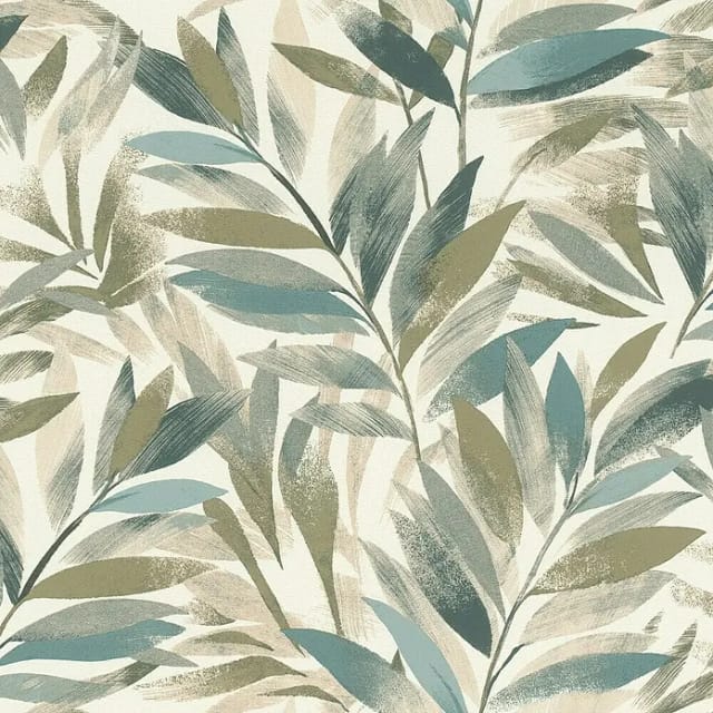 Rasch - Vliestapete 867640 Tapete Botanical Dschungel 53 X 1005 Cm Symphony Blau Grün