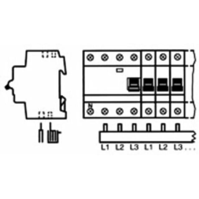 Abb Phasenschiene Ausbrechbar (ps 3/60 A 3pol.10mm²)