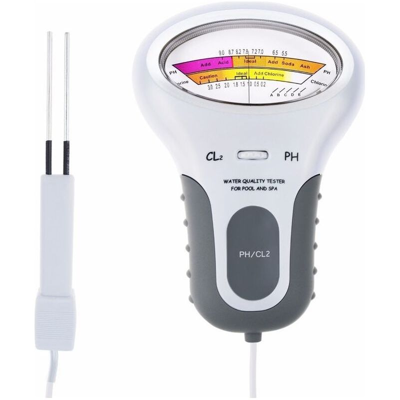 Testeur De Mètre De Chlore Ph 2 En 1 Pc-102 - Testeur De Chlore Ph Cl2 - Mesure De L'Appareil De Test De Qualité De L'Eau De Piscine - Nouveau Testeur De Qualité De L'Eau De Piscine
