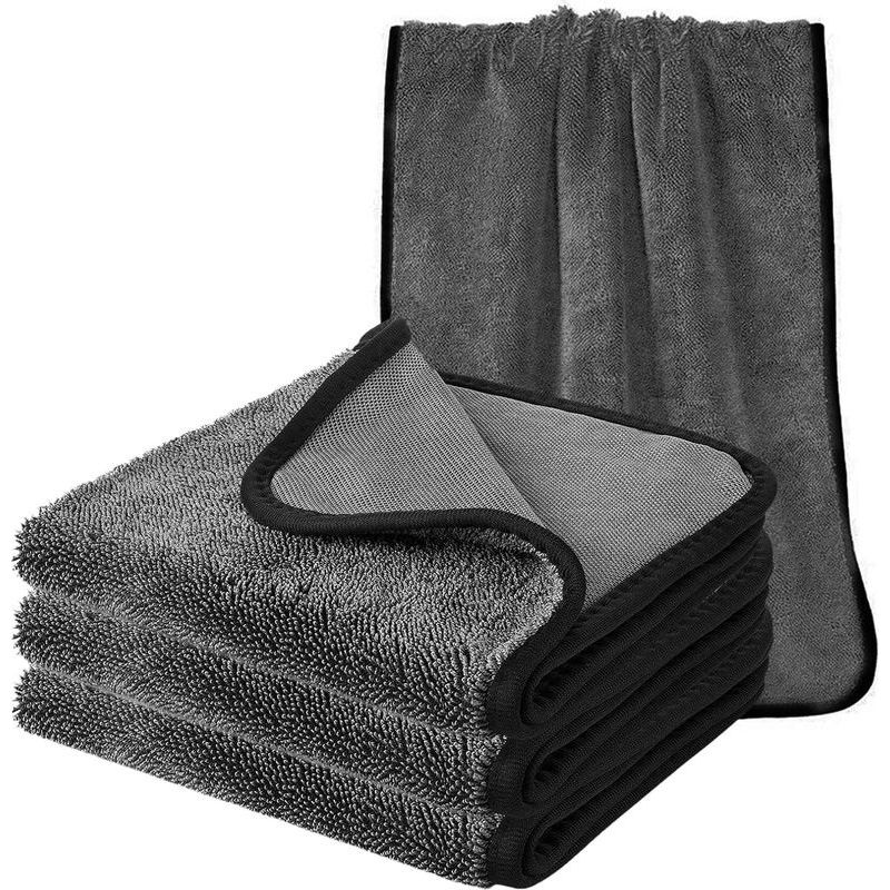Chiffons De Nettoyage Pour La Douche Lot De 3 Serviettes De Bain En Microfibre Ultra-absorbantes Pour Un Nettoyage Sans Effort Des Vitres, De La Salle De Bain, De La Voiture Et Des Toilettes Indis
