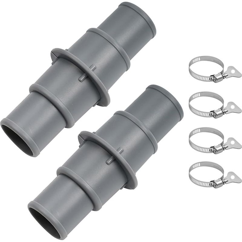 2 Pack Pool Hose Coupling Connector Adapter - Compatible With 1.25" And 1/2" Suction Hose Fittings, Suitable For Pool Vacuum Cleaners, Cleaners Or Hoses