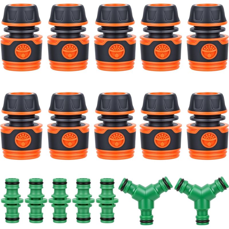 13 Mm Garden Hose Connector, 17 Pieces Garden Hose Connector, Suitable For Lawn, Agriculture, Car Washing, Garden Irrigation System