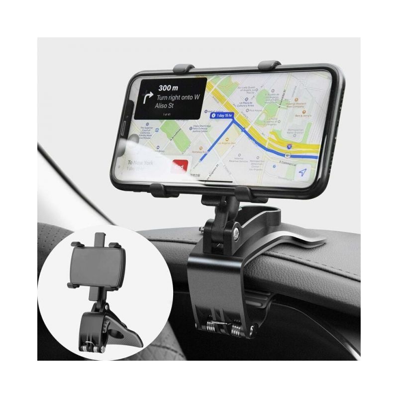 Support Téléphone Voiture 360° Antidérapant Pour Tableau De Bord Compatible Smartphones 4 À 7 Pouces, Installation Rapide Et Stable