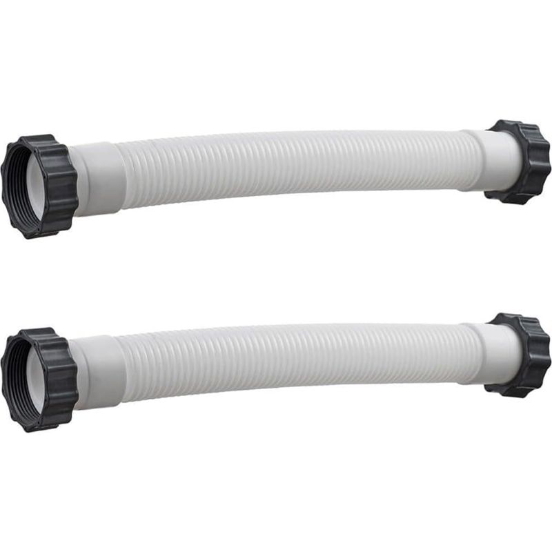 Lot De 2 Tuyaux D'Interconnexion Pour Filtre À Sable De Piscine, 40,6 Cm, Pour Pièce De Rechange 11535 Pour Pompe Intex Modèles 26371ca 28647eg Sf70110-2, En Polyéthylène Flexible Anti-fuite