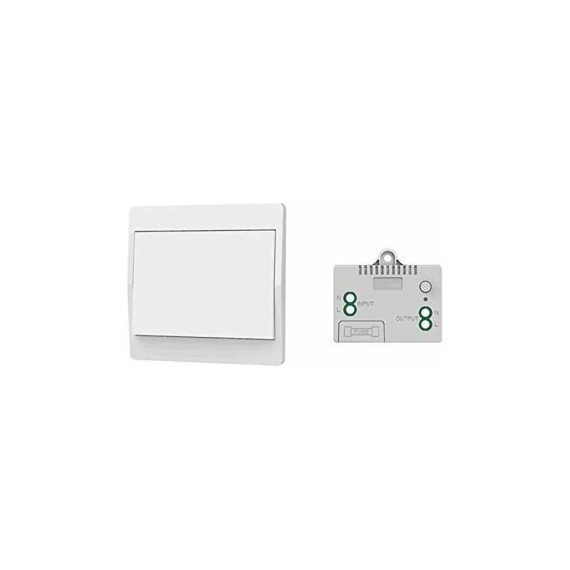 Interrupteur Sans Fil Autoalimenté Étanche Télécommande 150m Installation Facile En Milieu Humide Compatible Avec Toutes Les Ampoules