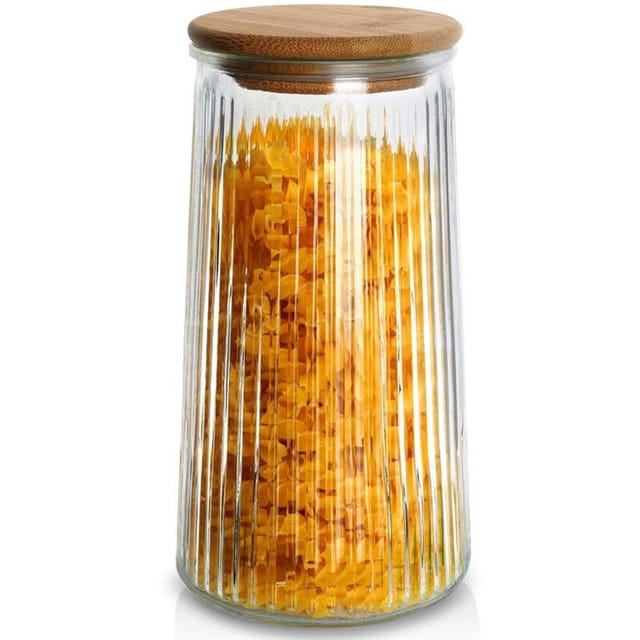 Excellent Houseware - Glass Container With Bamboo Lid - Airtight And Dishwasher Safe