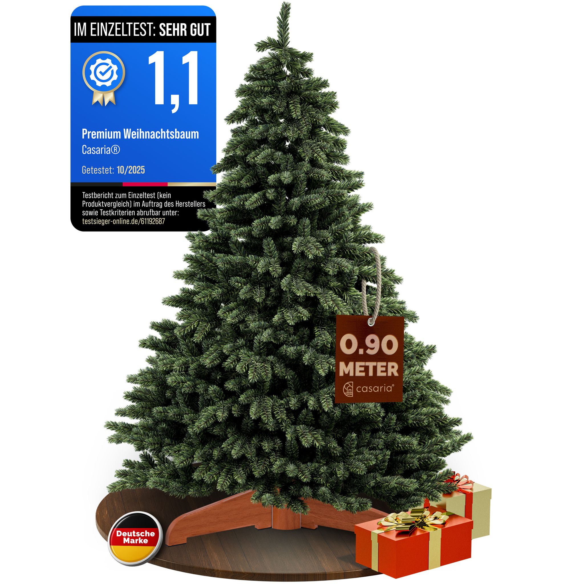 Casaria® Weihnachtsbaum Premium Künstlich Ständer Fsc®-zertifiziertes Holz Tannenbaum Led S