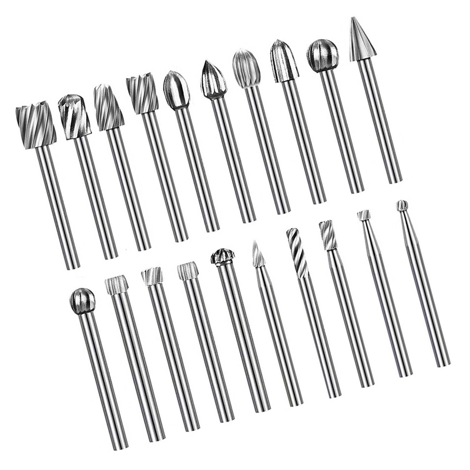 Set Mit 20 Fräsern Zum Bohren Und Gravieren, Aus Schnellarbeitsstahl Zum Entgraten Und Anfasen