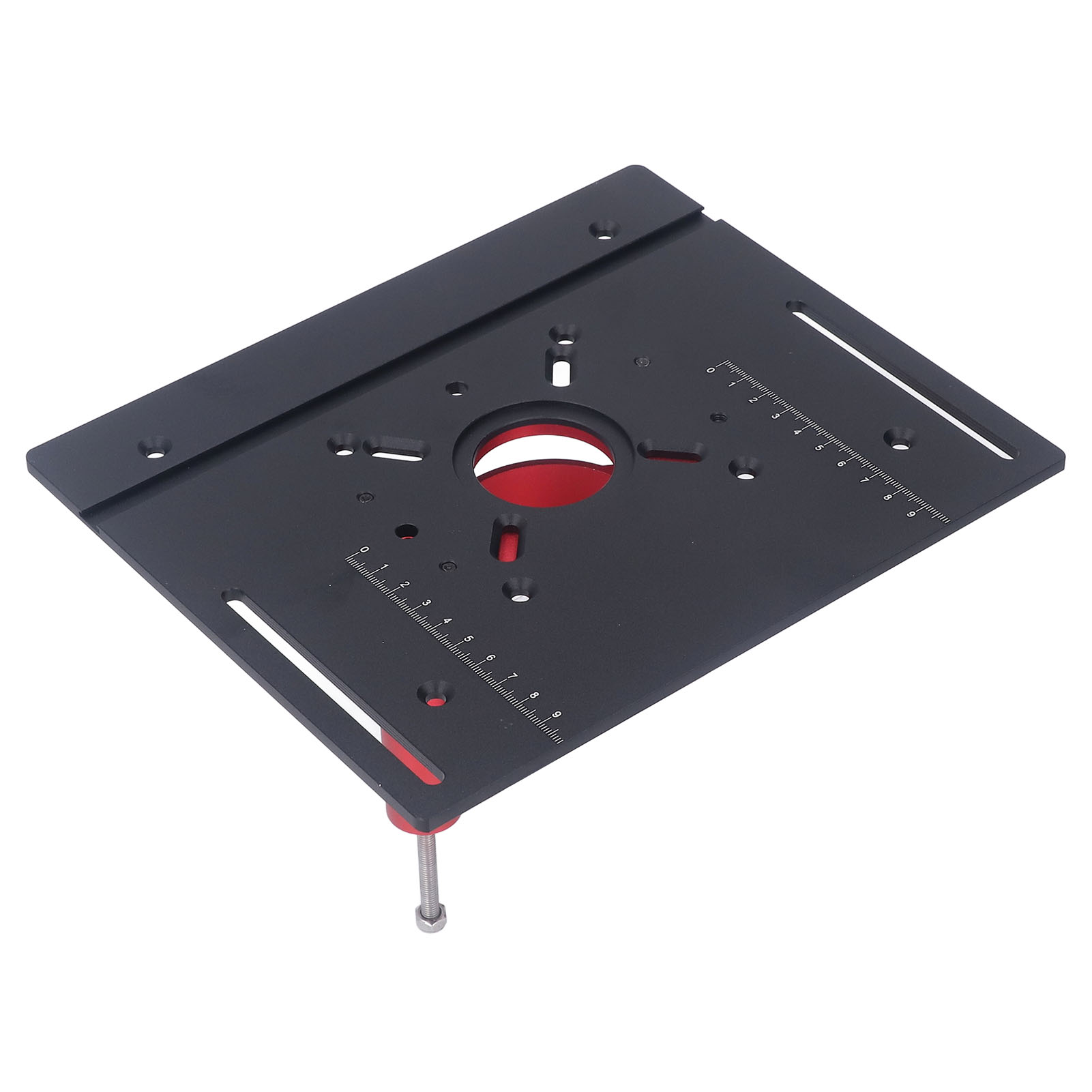 Frästisch-hebeplattform, Manuelles Hebesystem, Einsteckbasis-set Für Frästische, Roter Aluminium-edelstahl