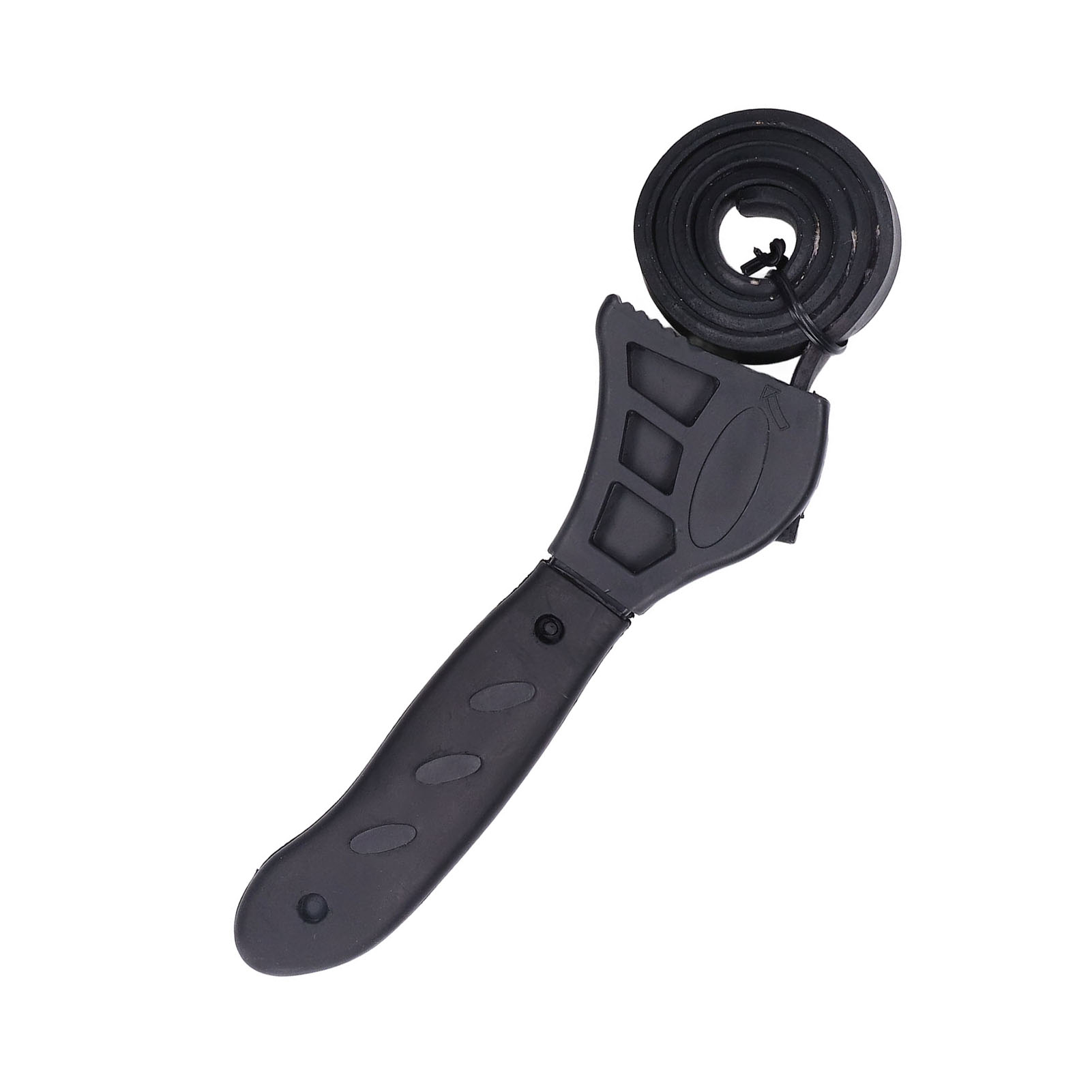 Verstellbarer 50 Cm Langer Riemenschlüssel Aus Schwarzem Abs-gummi Zum Lösen, Montieren Und Für Die Autowartung.