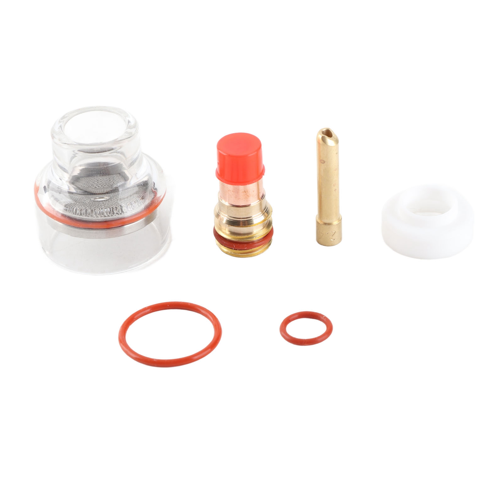 Wp Tig-schweißbrenner-zubehörset Für Wp-17/18/26 Mit Gaslinse, Spannfutter, Spannfutterkörper, Glas, Weißer Silikondichtung Und Gummischeiben