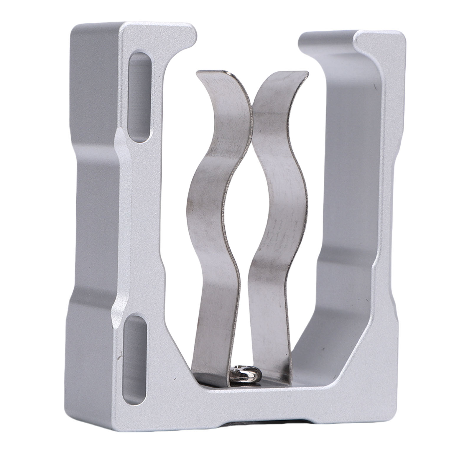 Magnetischer Trolleyhalter Aus Aluminiumlegierung Mit Blendfreier Edelstahl-federklemme Für Strandstühle, Angelruten, Silbernes Accessoire Für Angler
