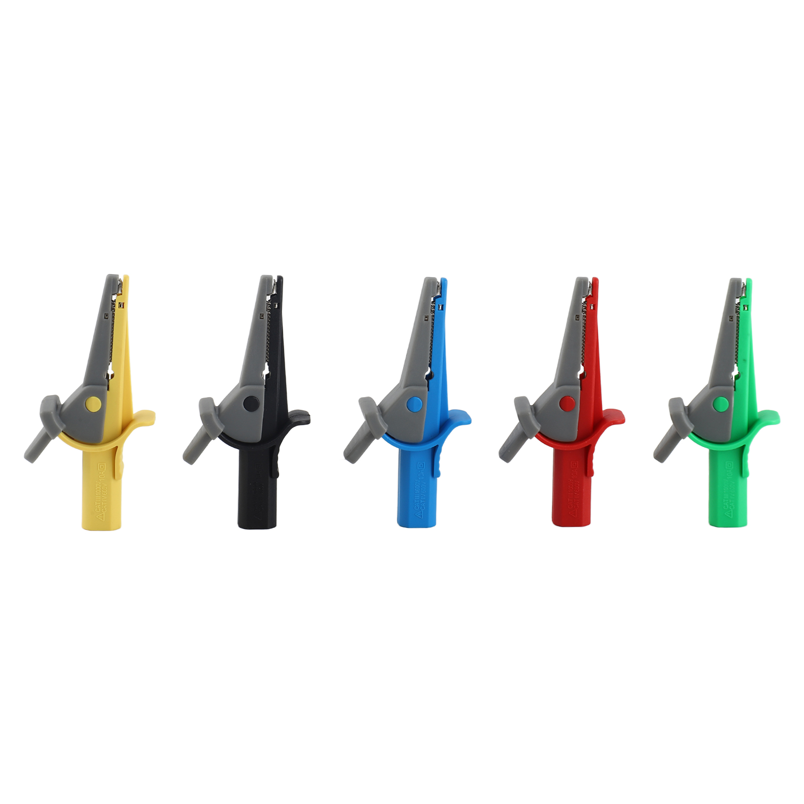 Set Mit 5 Tragbaren, Sicheren, Mehradrigen, Batteriebetriebenen 10-a-stromprüfzangen (600–1000 V) Mit 4-mm-bananenstecker