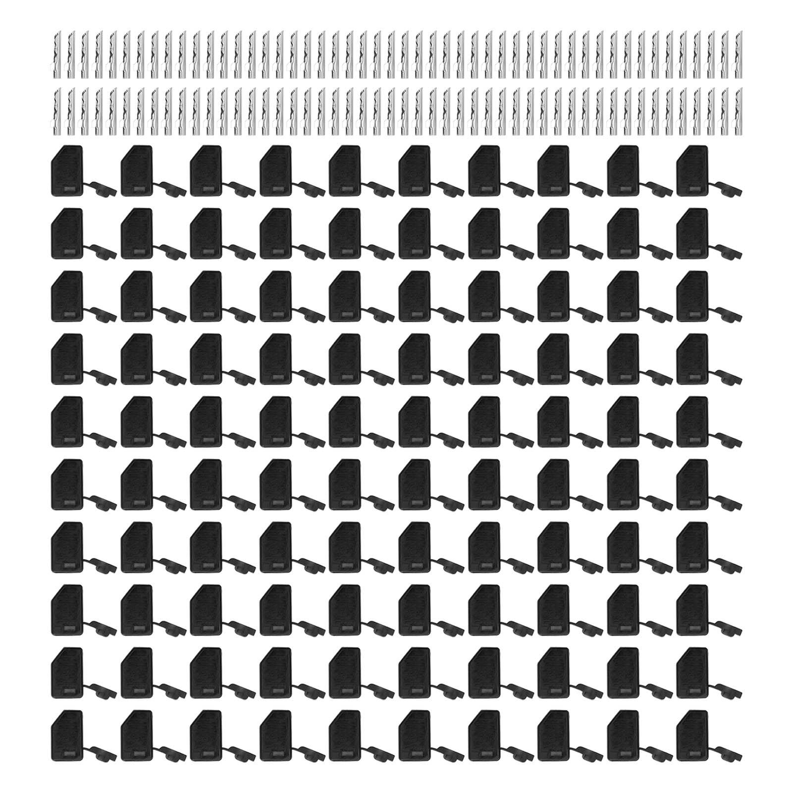 100 Stück 4-mm-bananenstecker, Stabile Stromübertragung, Korrosionsbeständig, Vernickeltes Messing, Vielseitig Einsetzbar Für Den Maritimen Bereich, Schwarz