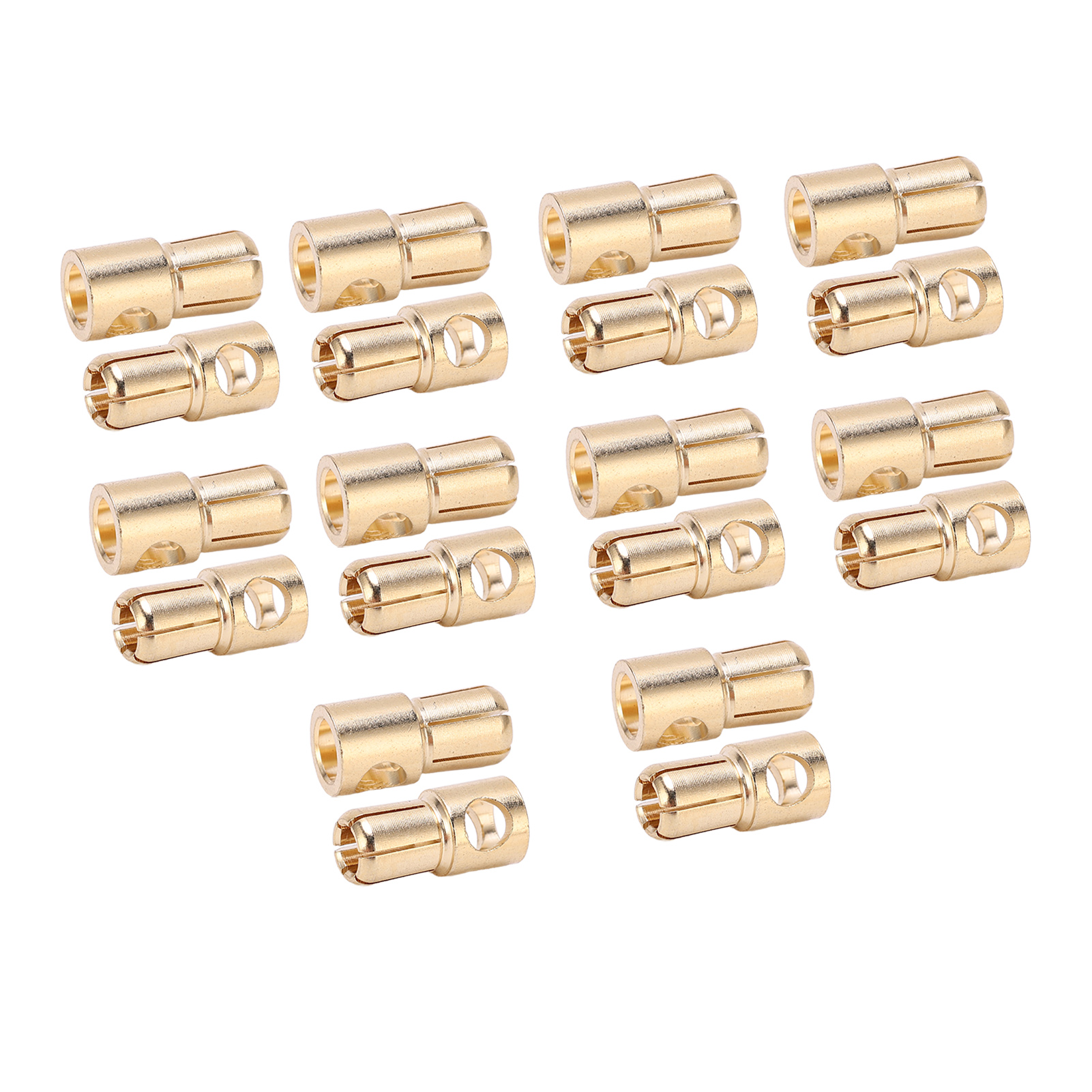 10 Sets Mit Je 6-mm-bananensteckern (männlich/weiblich), Verzinntes Kupfer, Optimale Stromübertragung Für Batterie