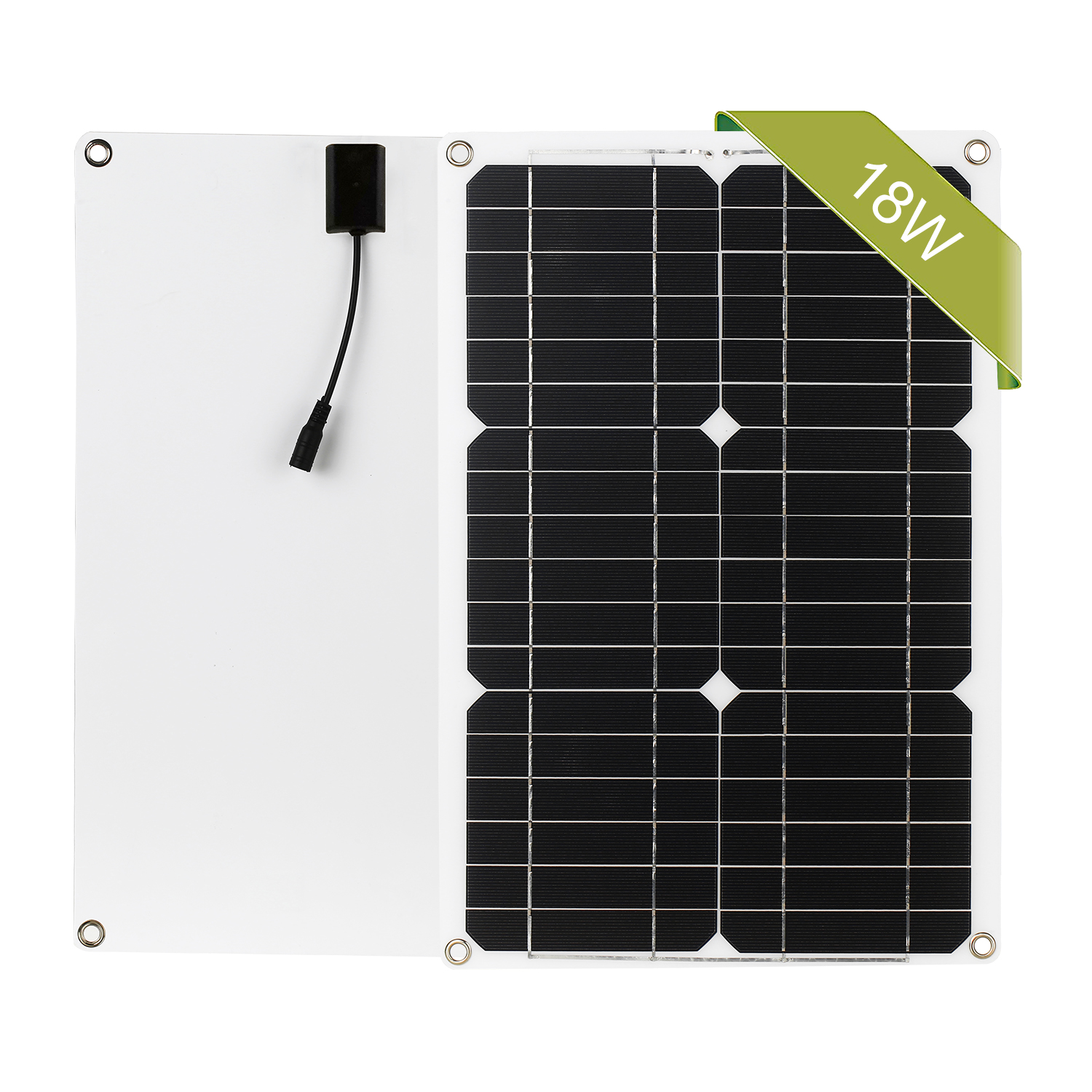 18w 12v Netzunabhängiges Monokristallines Solarmodul-set Mit Sae-anschlusskabeln