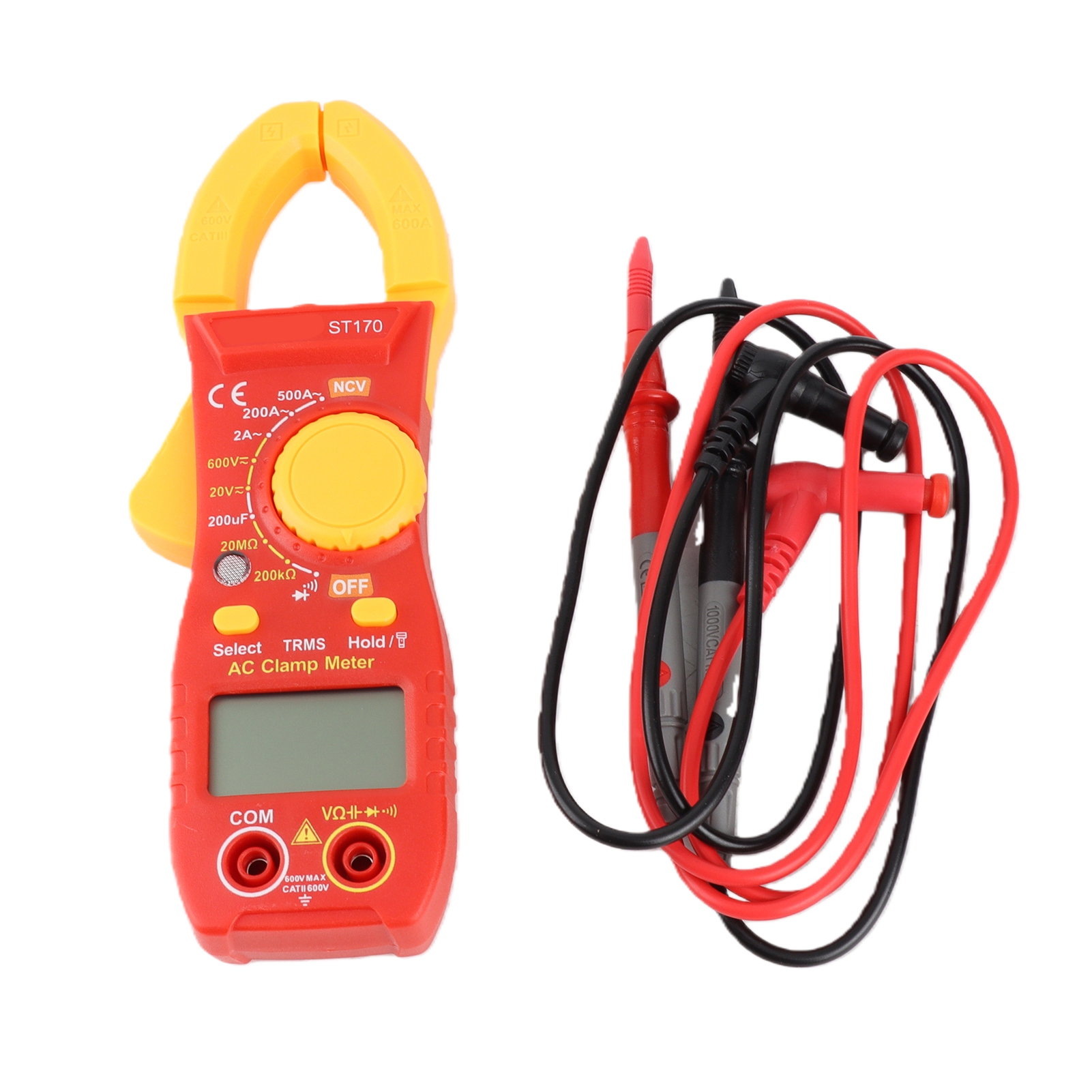 Aneng St170 Smart-zangenmessgerät, 1999-zähler-digitalmultimeter, Automatische Spannungswahl, Lcd-voltmeter, Ac/dc-stromprüfer, Led-lampe, Ncv-erkennung, Widerstands-, Kapazitäts- Und Diodenmessung