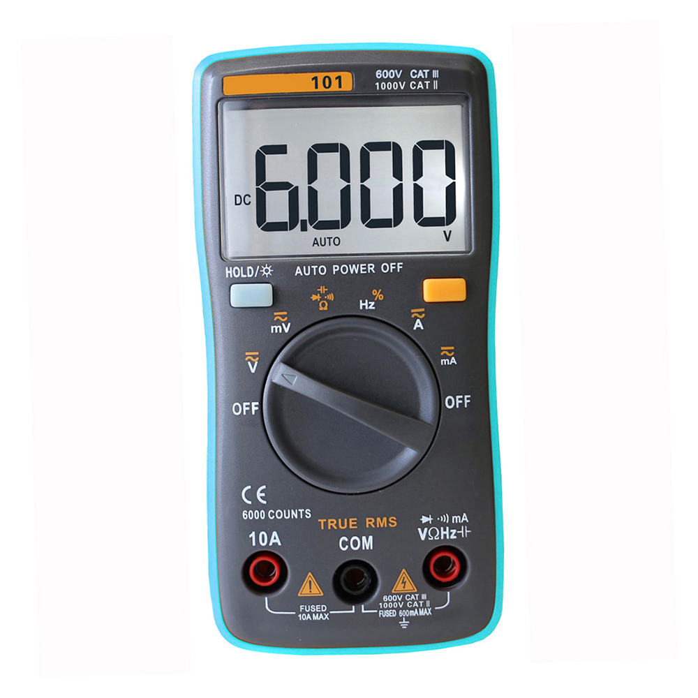 Richmeters Rm101 True Rms Digitalmultimeter Mit Lcd-display, Multifunktions-dmm, Voltmeter, Amperemeter, Ohmmeter, Ac/dc-spannungsprüfer, Stromprüfer, Widerstandsprüfer, Diodenprüfer, Kondensatorprüfe