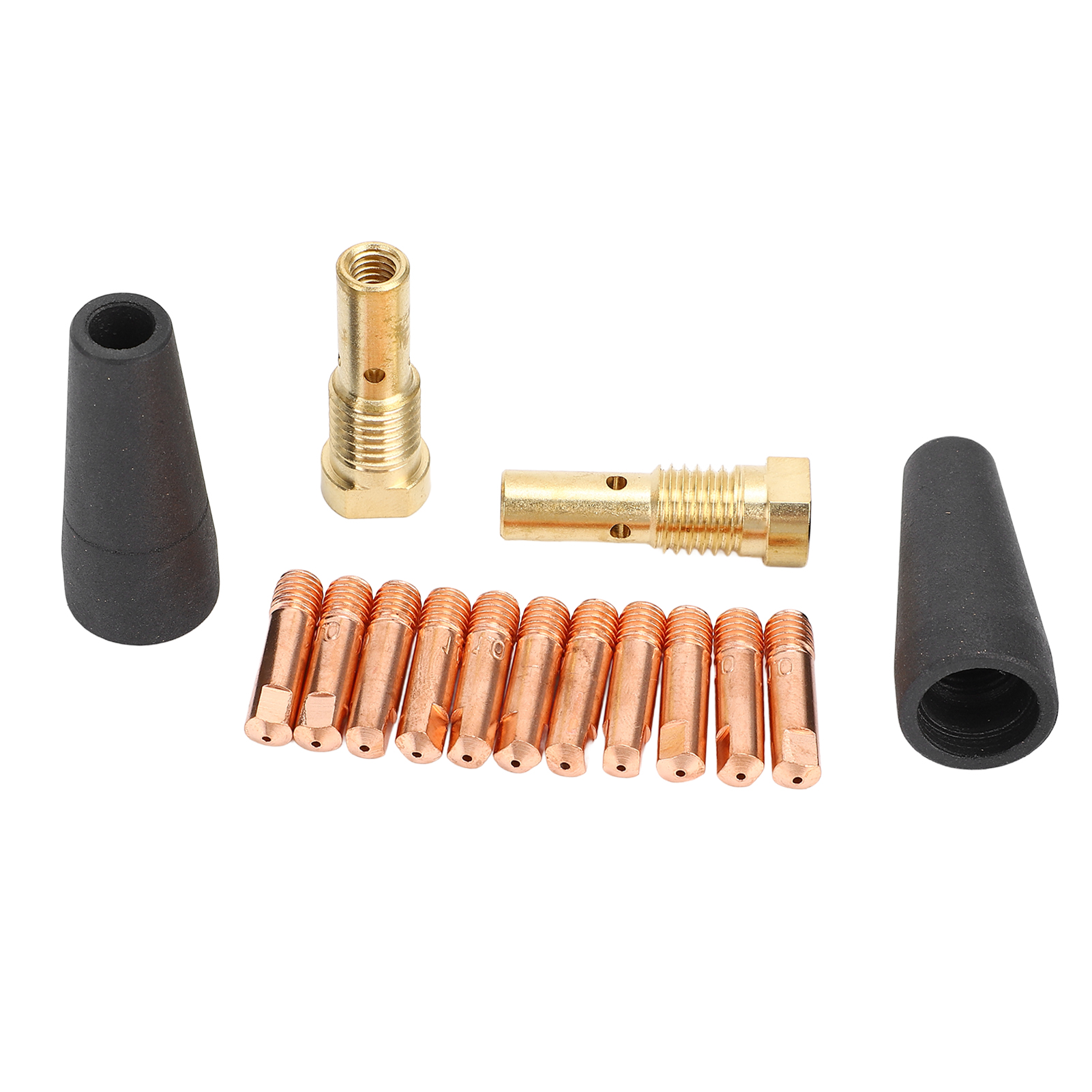 Set Mit 15 Zubehörteilen Für Gasloses Mig-schweißen, Inklusive Fülldraht- Und K3493-1-düsen, 11 Elektroden (0,039 Zoll, 1 Mm), Für Century Fc90/80gl Und Forney Easy Weld 261, 308 Und 306