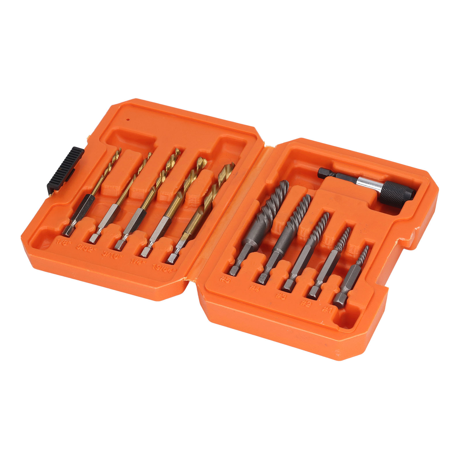 Set Mit 11 Abgebrochenen Schraubenausdrehern, Hochgeschwindigkeitsstahl, Profiwerkzeug, Schraubenlöser Und Bolzenausdreher