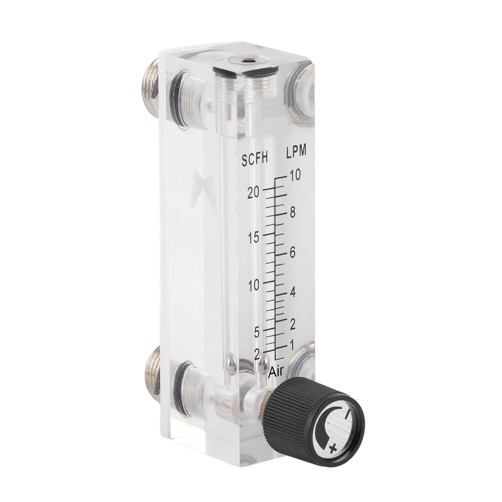 Verstellbarer Gasdurchflussmesser Typ Lzm6t Aus Acrylglas (pmma), 1–10 L/min, 1/4" Bsp M181,5