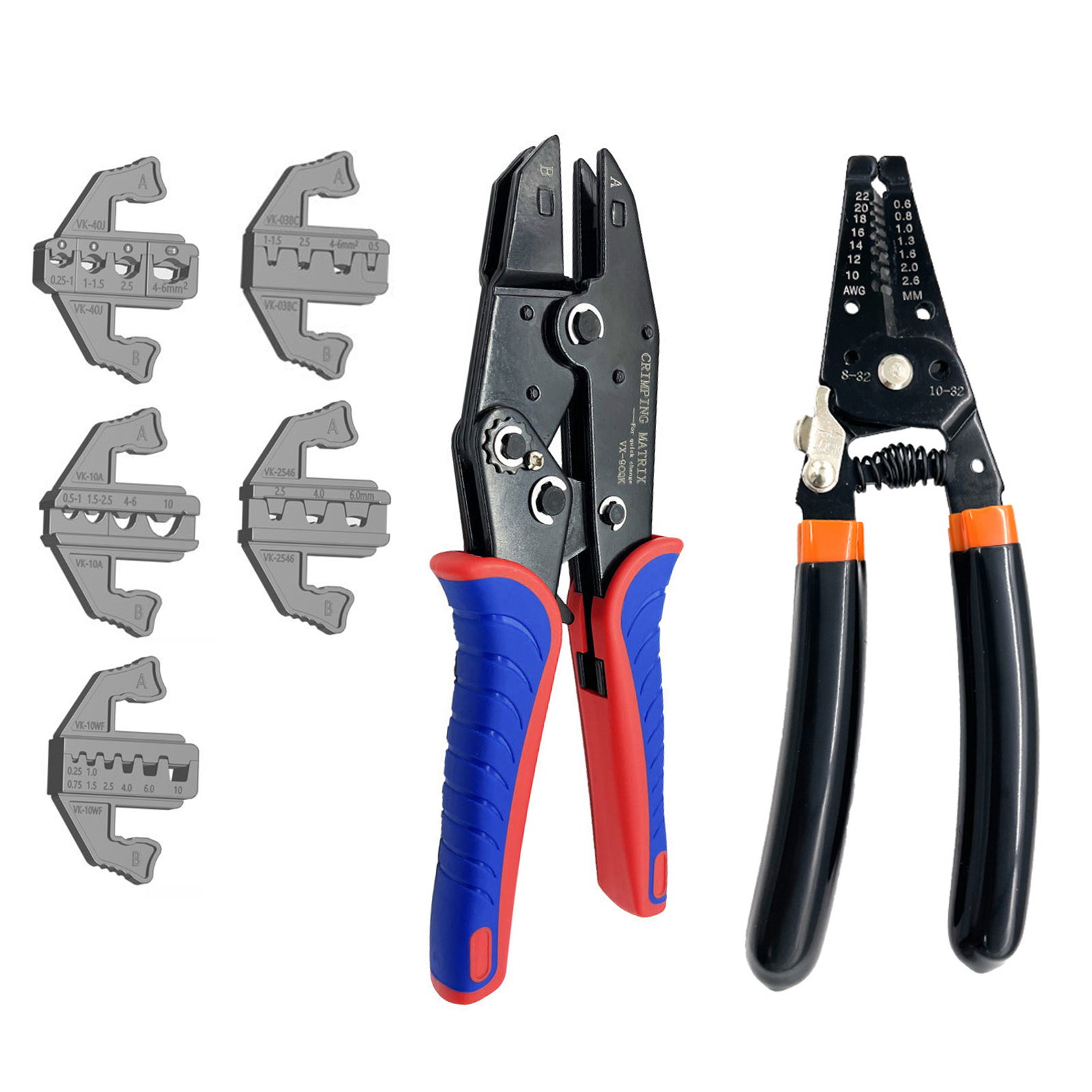 Crimpzangen-set Mit Koffer, Multifunktionale Ratschen-abisolierzange Für Isolierte Und Unisolierte Nylon-aderendhülsen Und Schrumpfverbinder