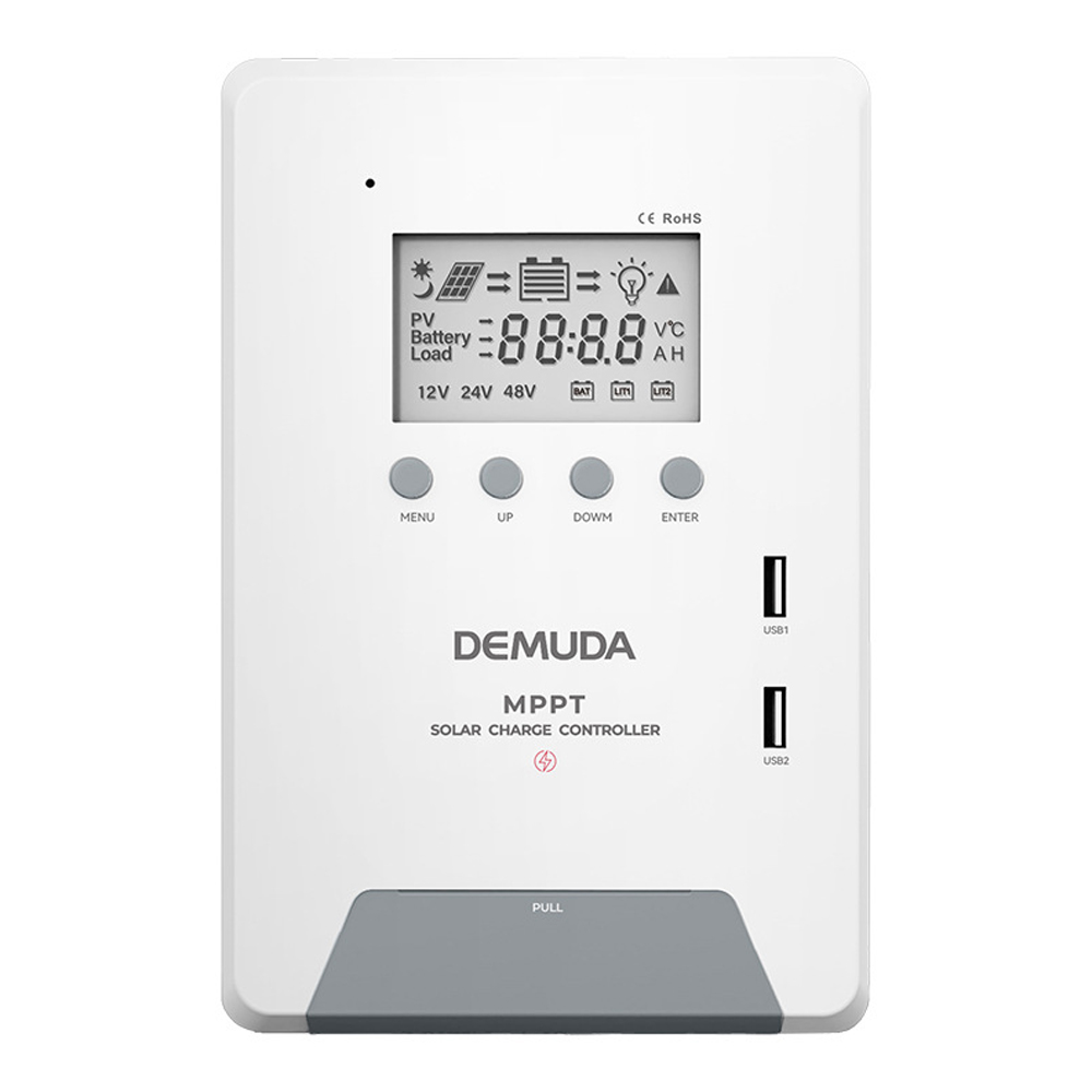 30-a-mppt-solarladeregler Für Wohnmobile, 12-v-/24-v-solarpanel-ladegerät, Automatische Erkennung, Großes Lcd-display, Zwei Usb-anschlüsse, Blei-säure-lithium-fepo4-batterie