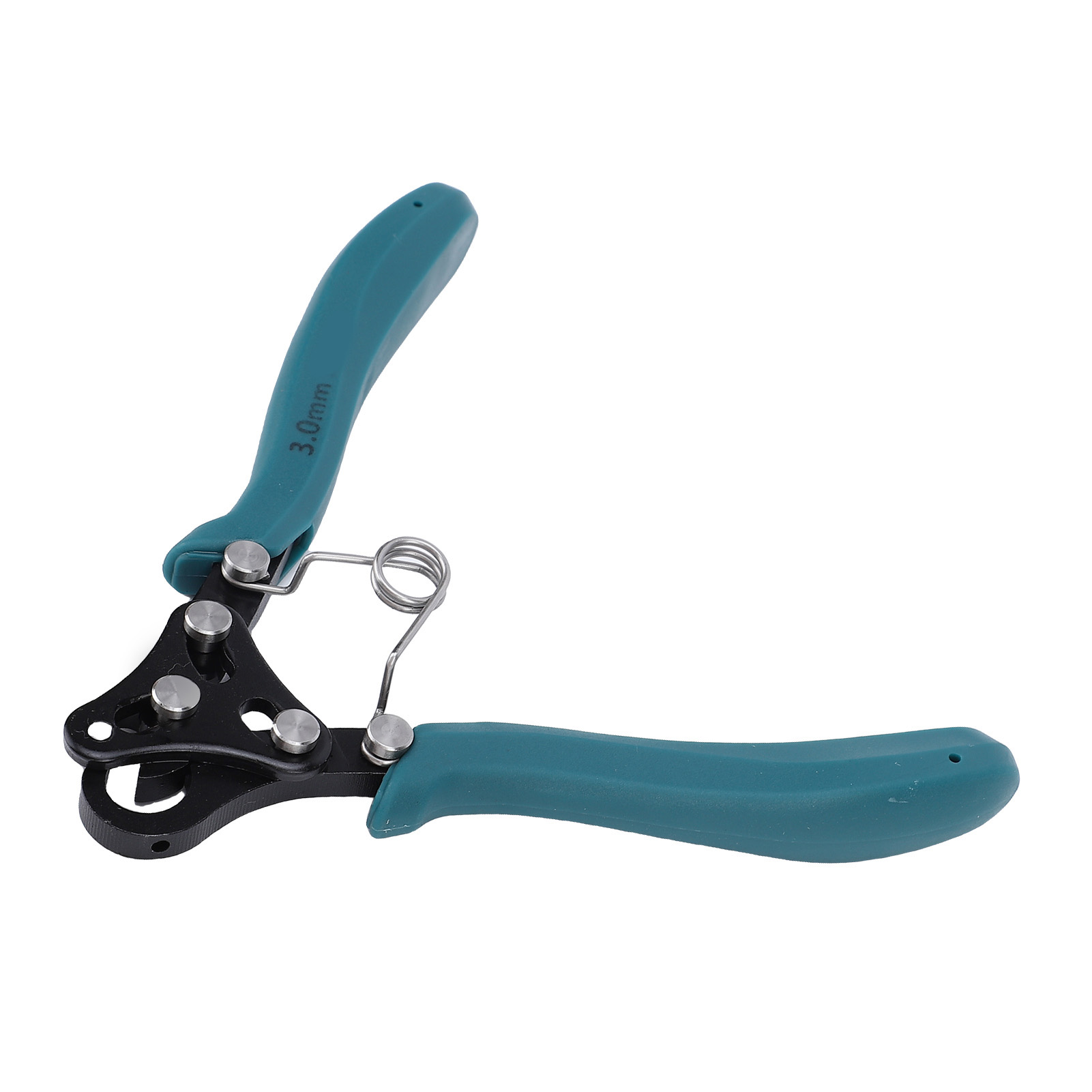 3-mm-drahtbiegezange, Ergonomisches 9-zinken-schmuckwerkzeug, 18–26 Awg Kohlenstoffstahl, Grün/graues Pvc