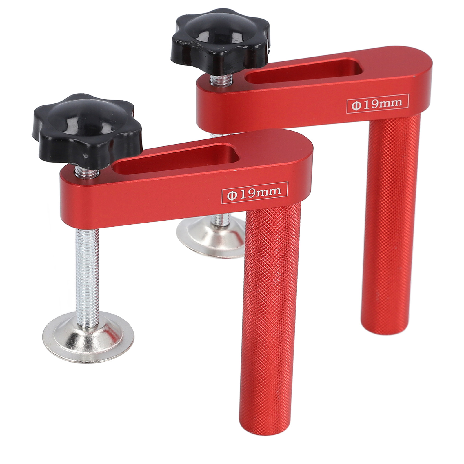 Set Mit 2 Schraubstöcken Aus Aluminiumlegierung Mit 19-mm-bohrung Zum Spannen Von Holz Und Für Heimwerkerarbeiten