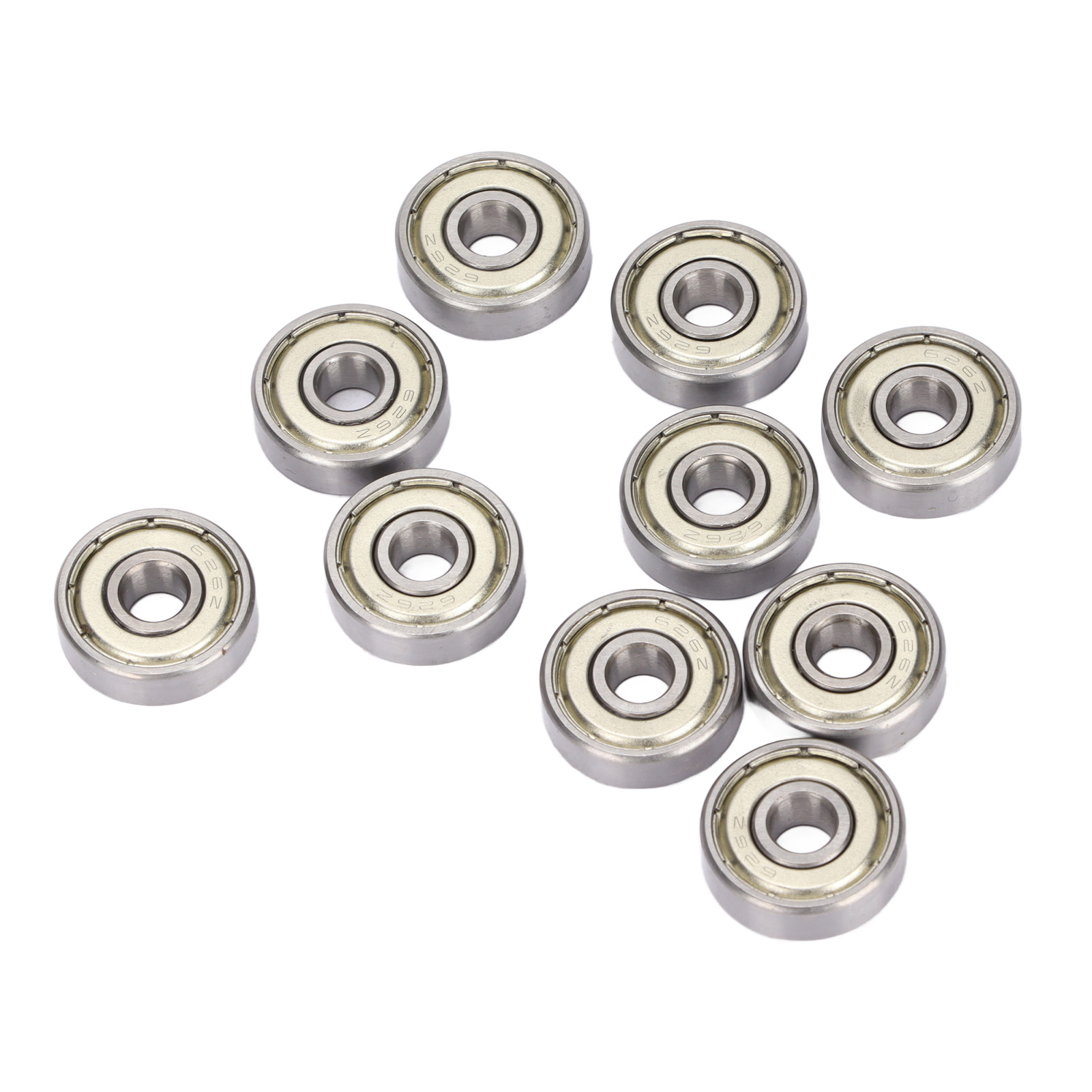 10 Stück Rillenkugellager, Doppelt Geschützt, Material: Stahl 626z, 6 Mm Bohrung, 19 Mm Außendurchmesser, 6 Mm Dicke