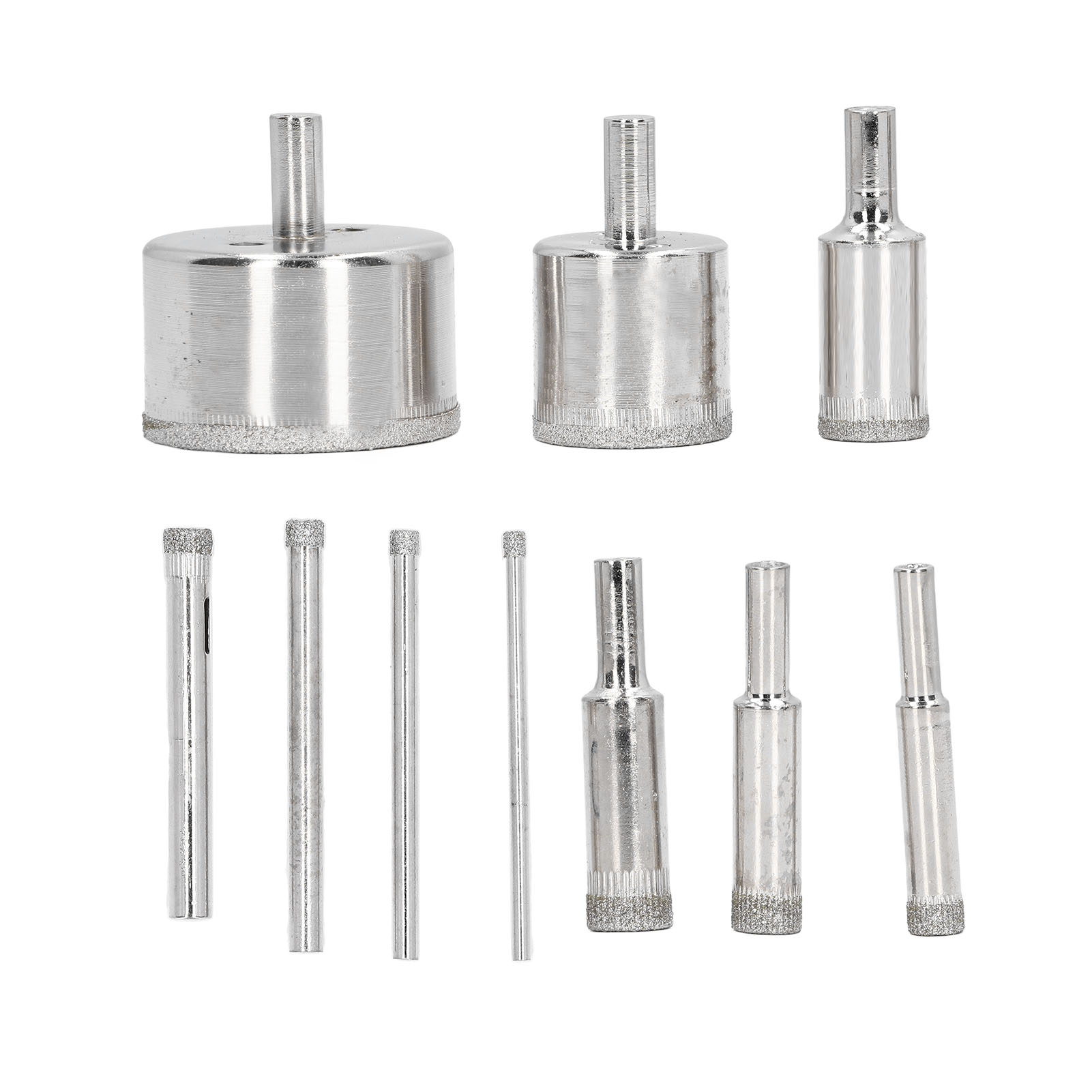 10-teiliger Diamantbohrer 3-50 Mm, Sägeloch Für Glas, Sparsamer Bohrerschärfer
