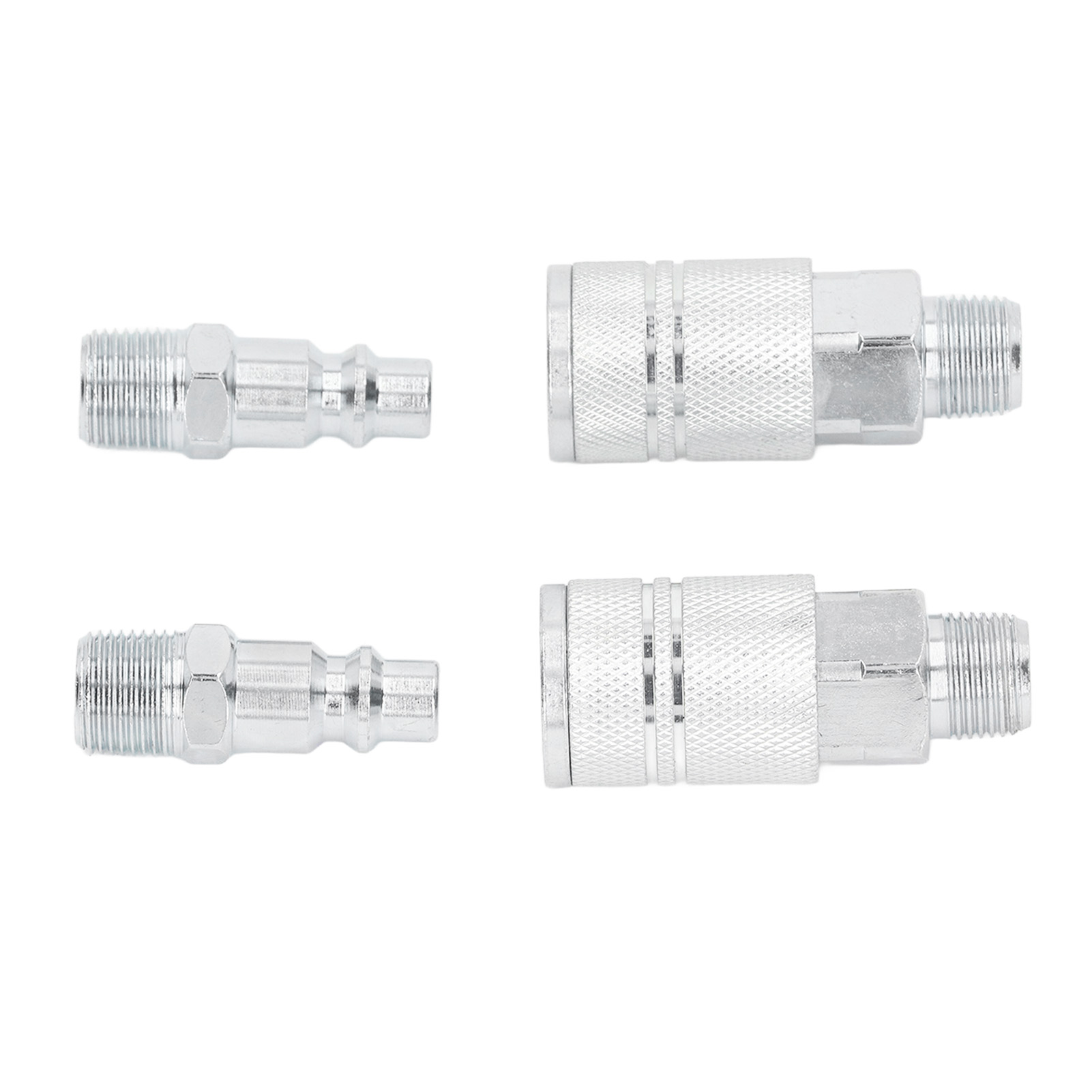 Industrielle Luftkompressor-schlauchverschraubungen, 3/8 Zoll Npt Aluminium, 2 Außengewinde, 2 Innengewinde-schnellkupplungen.
