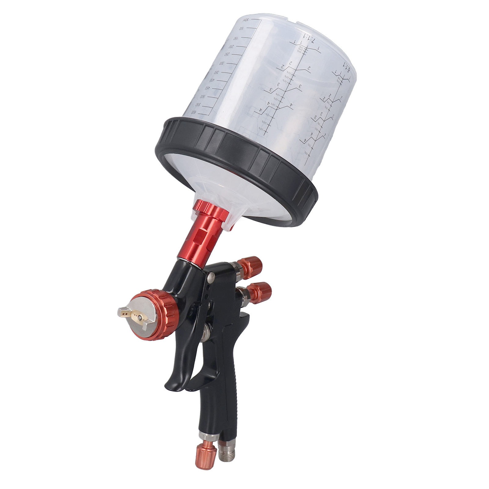 Professionelle Autolackierpistole Mit Gehäuse Aus Aluminiumlegierung Und Kopf Aus Edelstahl, Einstellbare Amplitude.