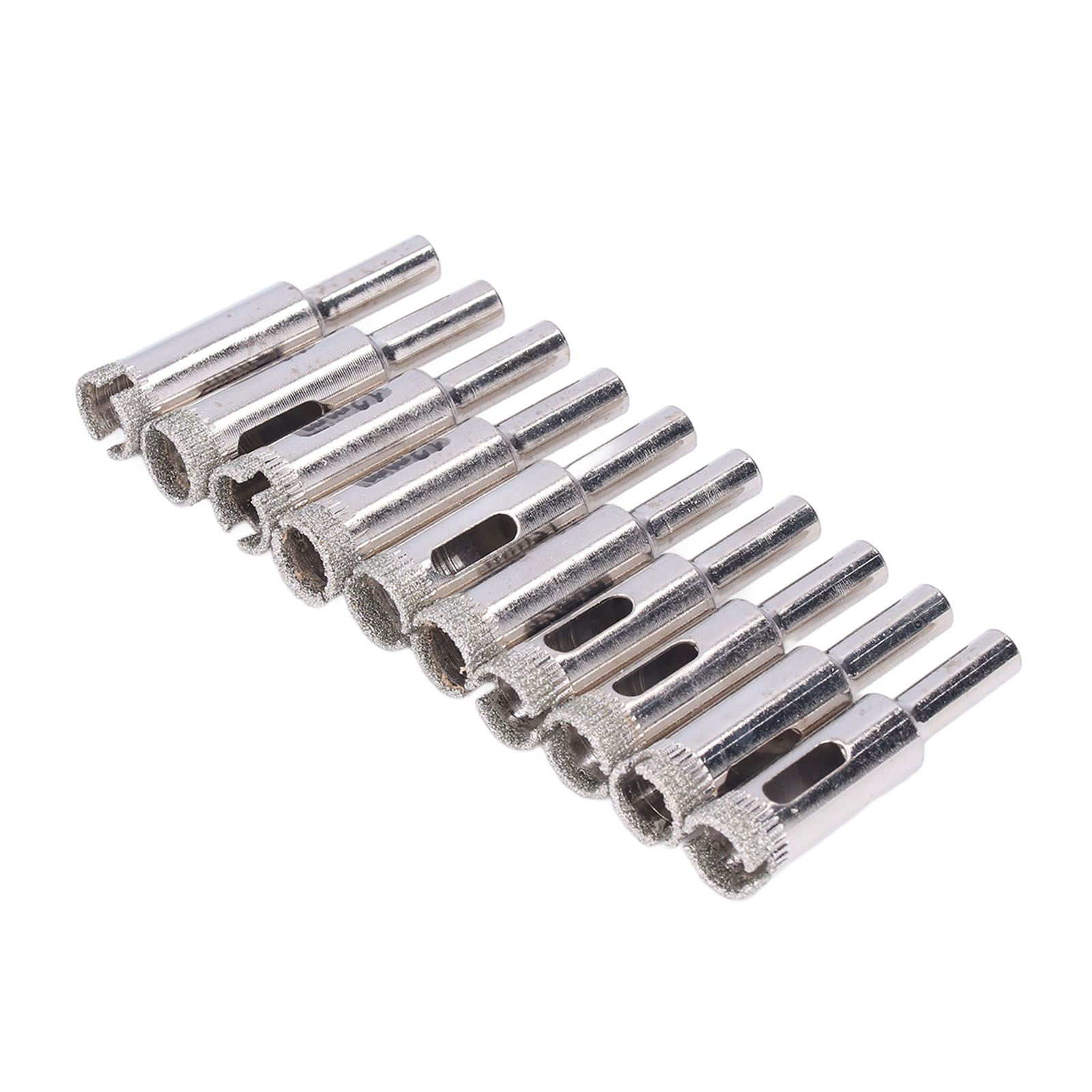 10er-pack 12-mm-glasbohrer, Stark Gewindig, Robust, Langlebig, Für Keramikfliesen, Stein Und Marmor