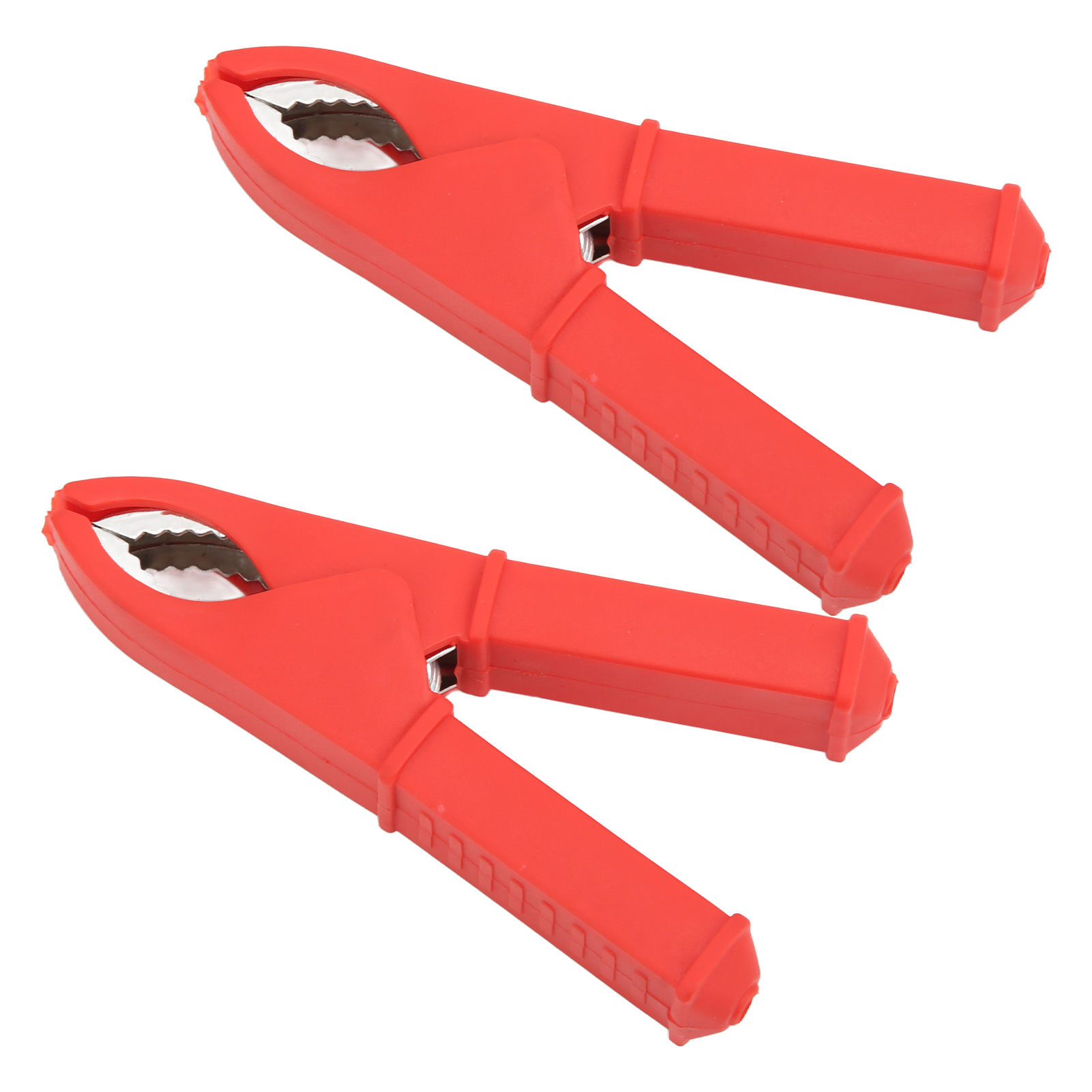 Stück 100-a-isolierte, Vernickelte Messingklemmen Für Batterie- Und Elektronikschaltungstests, 20-mm-krokodilklemmen Mit Federmechanismus, Rotes Pvc