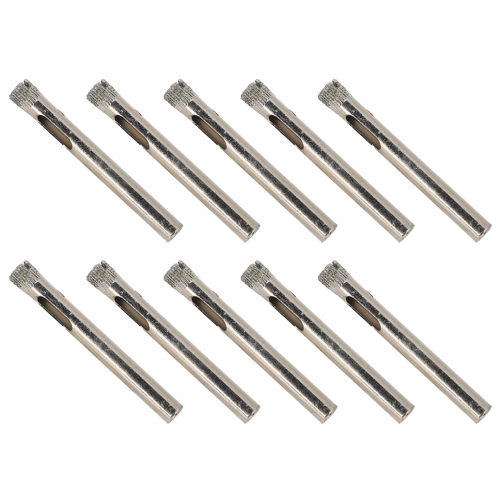 Packung Mit 10 6-mm-rundschaftbohrern Aus Hss Für Glas, Marmor Und Fliesen