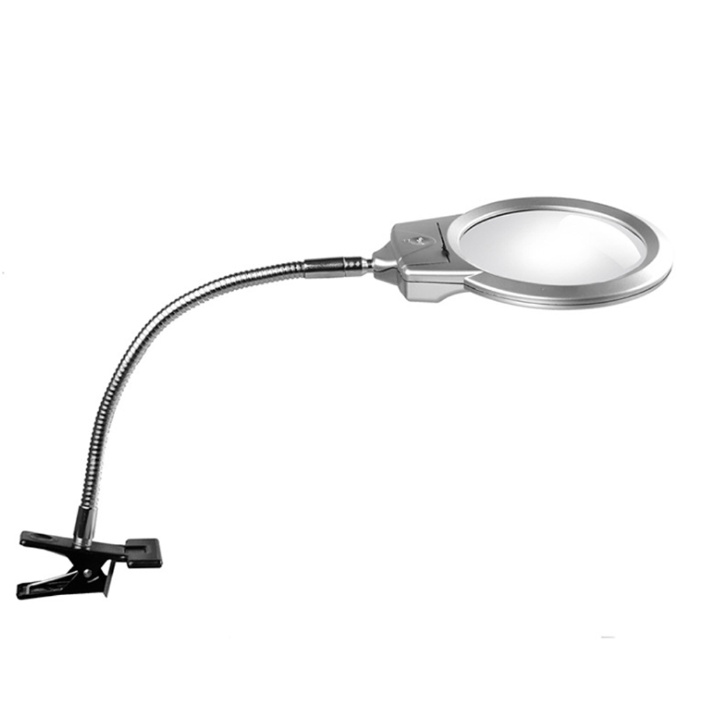 Freihändige, Flexible Schreibtischlampe Mit Vergrößerungsfunktion Und Klemme, Leistungsstarkes Led-licht, Zum Lesen Und Malen